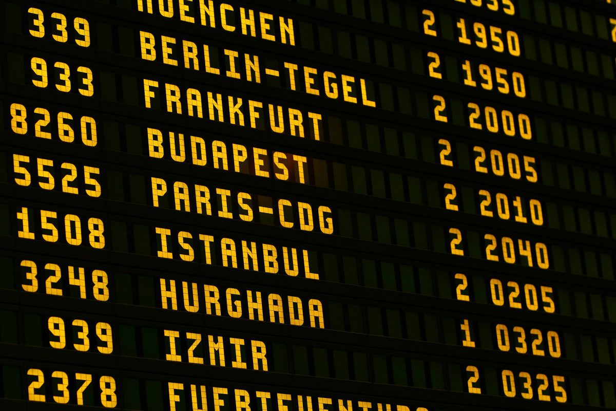 Airport Arrivals Board Global Entry