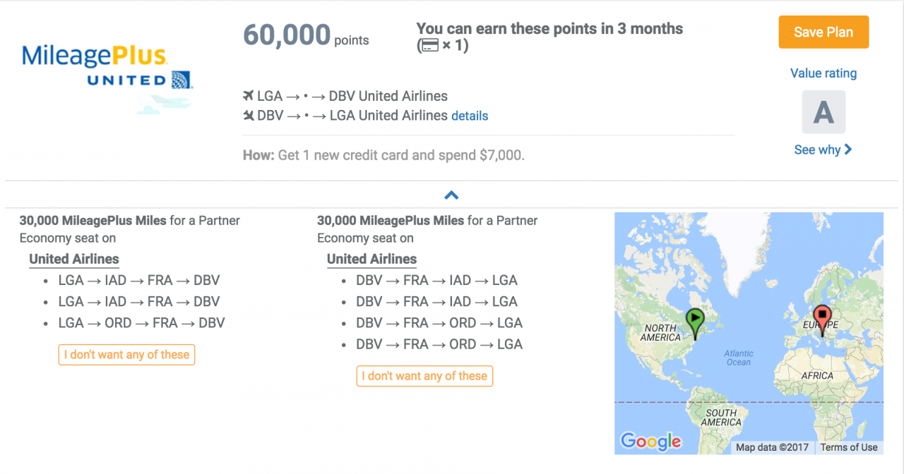 RewardStock travel goal to go to Croatia using points